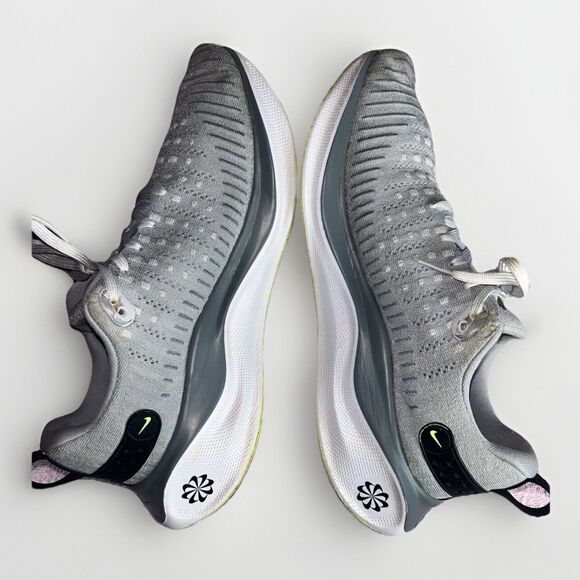 Nike ReactX Infinity Run 4 Men Size 10.5 Running Shoes Wolf Gray Lime DR2665-002 - Picture 6 of 10
